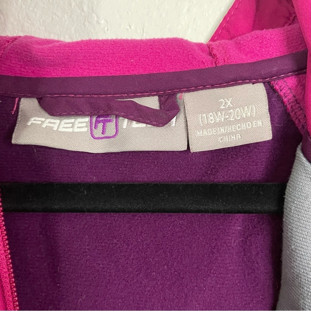 Free tech Women's Pink Jacket size 2X winter utility thick cozy full zip purple - Picture 6 of 7